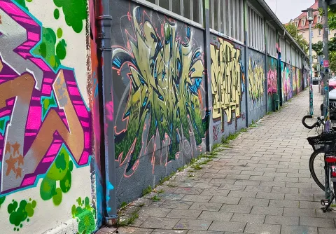 Graffiti Hall of Fame Munich at Thalkirchner Stra&szlig;e